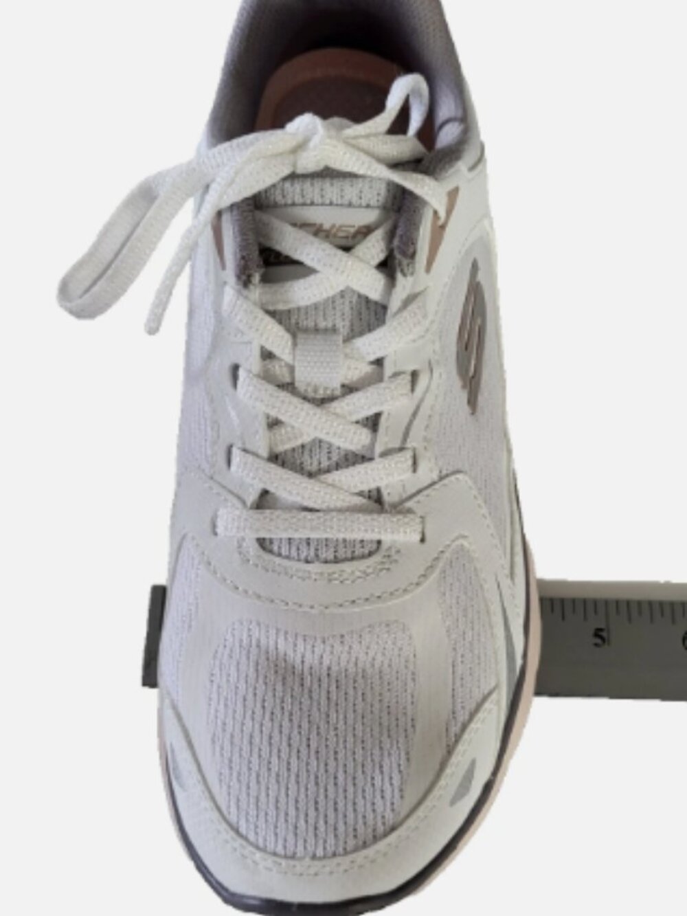 Skechers Women's Size 7 White Gray Pink Sneakers Flex Appeal 5.0 Retro Rush - Picture 15 of 15